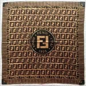 Fendi Zucca Monogram Scarf - Cotton Authentic